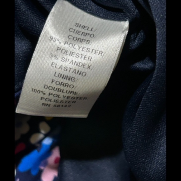 Maggy London Lottie Floral Knit Cropped Jumpsuit Navy Sky Size 2 - NWT - Picture 15 of 16